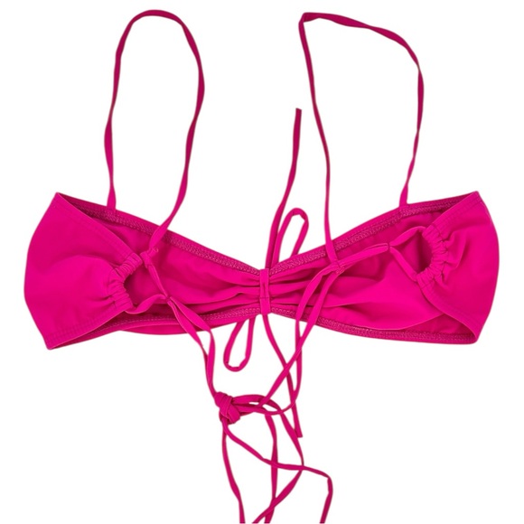 [relisted] NWOT Maryam Nassir Zadeh Rio Pink Fuchsia Bandeau Bikini Swim Top - Picture 6 of 12